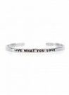 Стальной браслет с надписью  LIVE WHAT YOU LOVE BNGL0009
